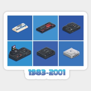 Retro Console Segaworks1983-2001 Sticker